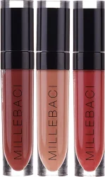 Набор стойких помад MILLEBACI №2 NAKED SET Nouba (№ 61, 24, 16)