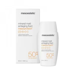 Минеральный флюид для жирной кожи SPF 50+ Mesoestetic Mesoprotech Mineral Matt Antiaging Fluid, 50 мл