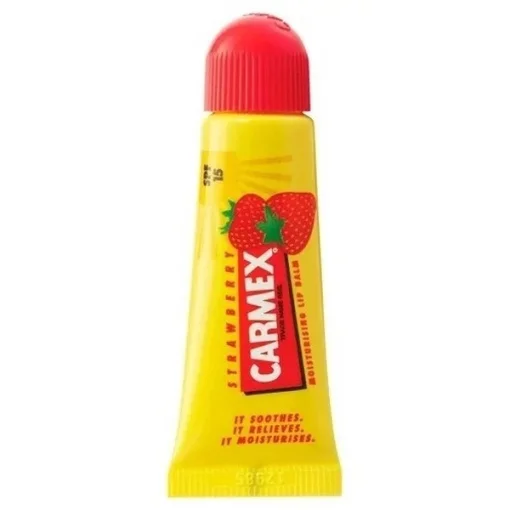 Бальзам для губ со вкусом земляники Carmex Moisturizing Lip Balm Strawberry, 10 мл