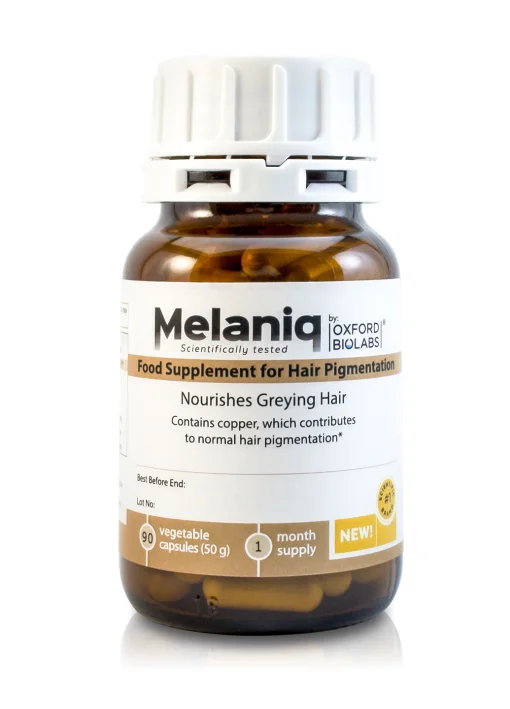 Melaniq&reg; Mолекулярная добавка для восстановления цвета седых волос Oxford Biolabs 90 капсул