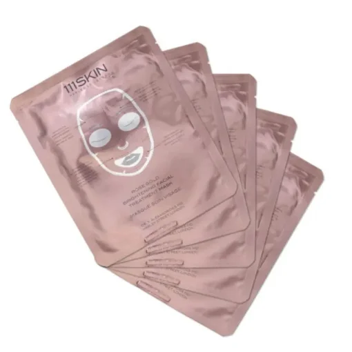 Освітлююча маска для обличчя з рожевим золотом 111 SKIN Rose Gold Brightening Facial Treatment Mask Box, 5 шт