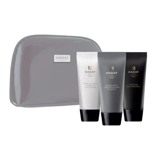 НАБОР С КОСМЕТИЧЕСКОЙ Укрепляющий HADAT HYDRO HAIR GROWTH SET 210ml