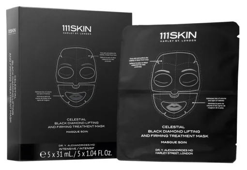 Подтягивающая и укрепляющая маска для лица 111 SKIN Celestial Black Diamond Lifting and Firming Treatment Mask, 5 шт