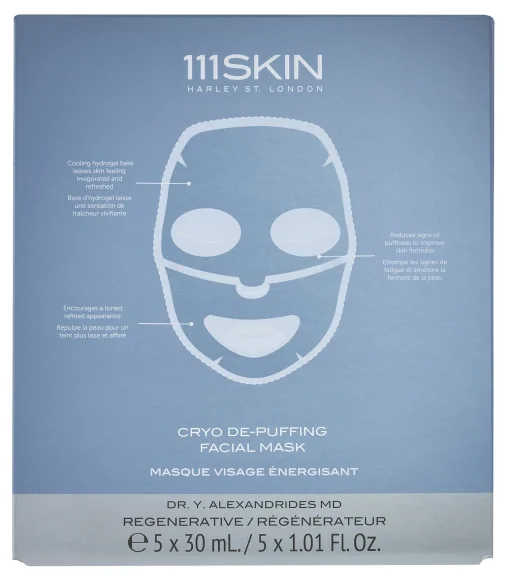 Кріо-енергетична маска для обличчя 111 SKIN Cryo De-Рuffing Facial Mask, 5 шт