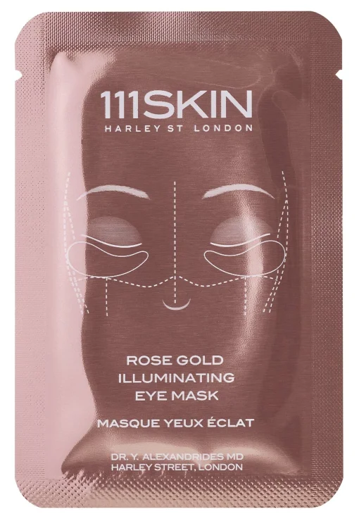 Патчи осветительные для кожи вокруг глаз из розового золота 111 SKIN Rose Gold Illuminating Eye Mask Box, 8 шт