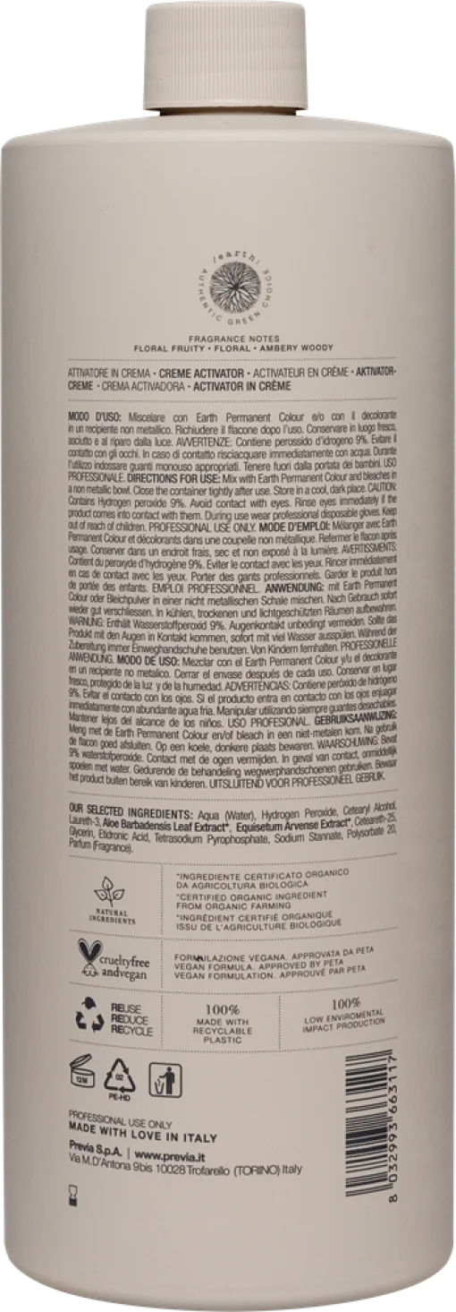 Previa EARTH Крем-активатор 30VOL 9% 1000 мл