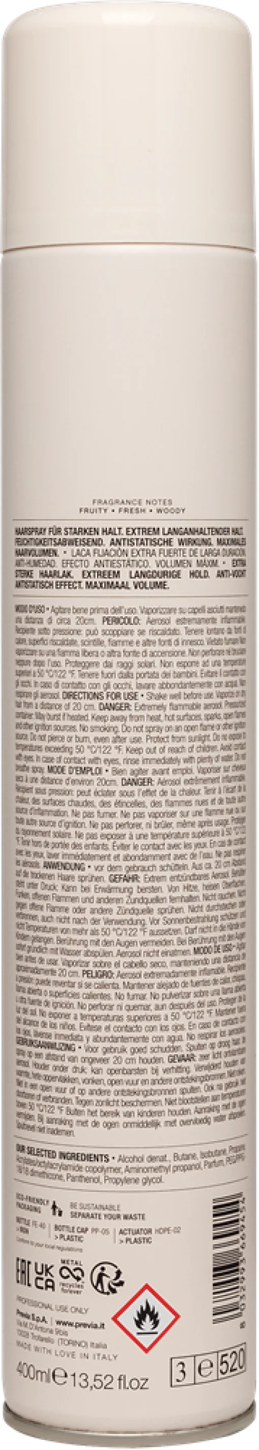 Previa STYLE&amp;FINISH Эко-спрей для волос сильной фиксации 400мл