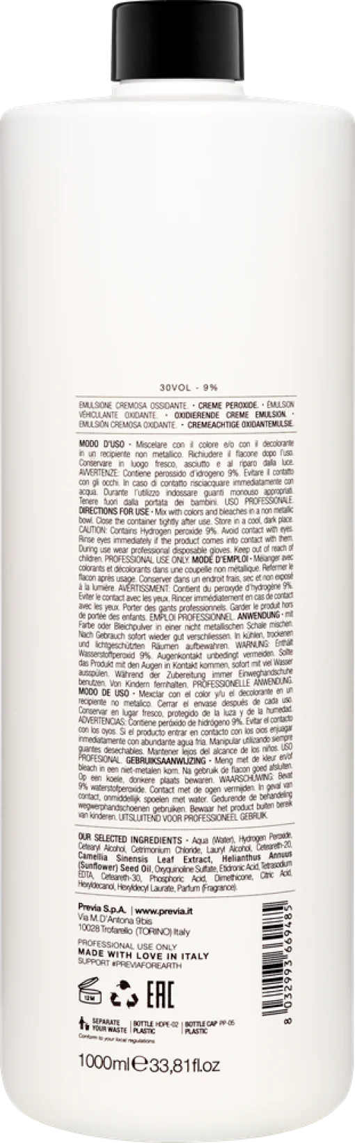Previa prof. COLOUR Окислитель 30 VOL. 1000 мл