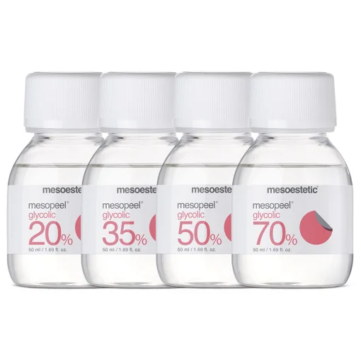 Поверхностный гликолевой пилинг + нейтрализатор Mesoestetic Glycolic peel AG 20%/35%/50%, 50+50 мл