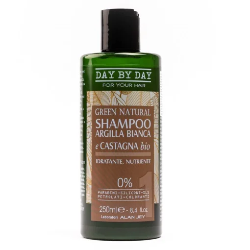 Шампунь з білою глиною та каштаном Orising Green Natural Shampoo Argilla Bianca, 250 мл