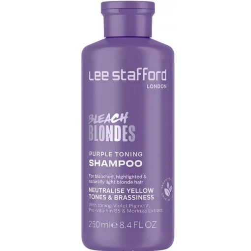 Тонирующий фиолетовый шампунь для осветленных волос Lee Stafford Bleach Blondes Purple Toning Shampoo, 250 мл