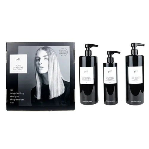 pH PURE STRAIGHT НАБОР Подготовительный шампунь 1000мл + Крем-актив 500мл + Закрепительная маска 1000мл