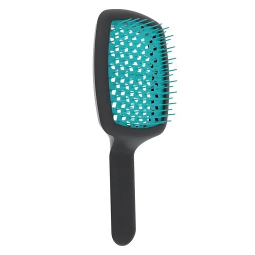 Масажна щітка з вигнутою ручкою чорна з тіффані Janeke Curvy Hairbrush
