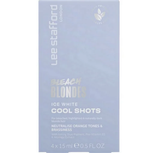 Тонуючі ампули з синім пігментом Lee Stafford Bleach Blondes Ice White Cool Shots, 4х15 мл