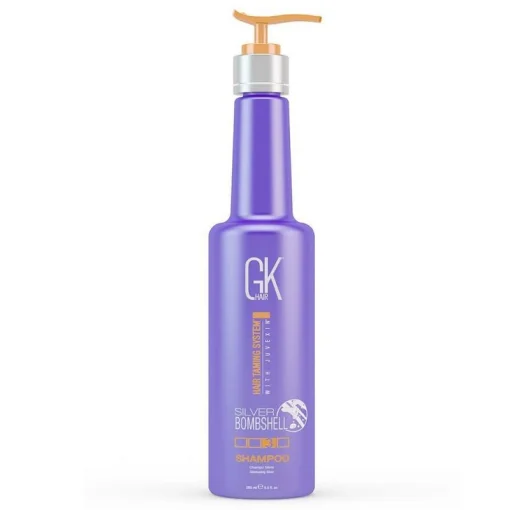 Серебряный шампунь для блондированных волос GKhair Global Keratin Silver Bombshell Shampoo, 280 мл